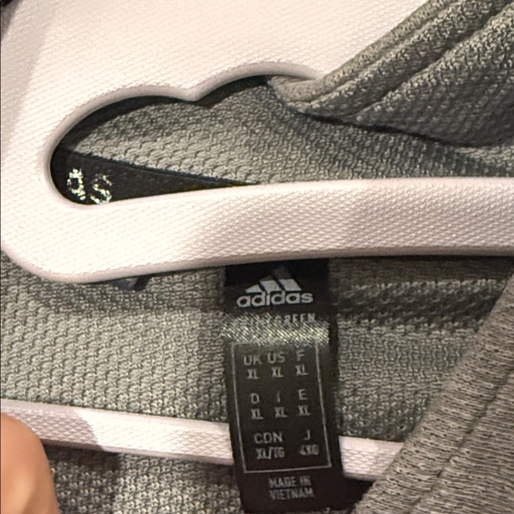 Adidas Heather Gray Zip Pullover - image 3